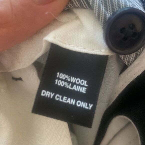 Saks Fifth Avenue COLLECTION Mens Textured Wool Flat-Front Pants - Picture 6 of 8